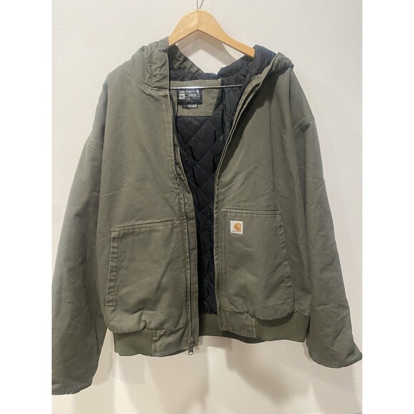 Carhartt Detroit Jacket 3M Insulated Mens Sz 4XL J130 Moss Green Gropcore - Picture 12 of 12